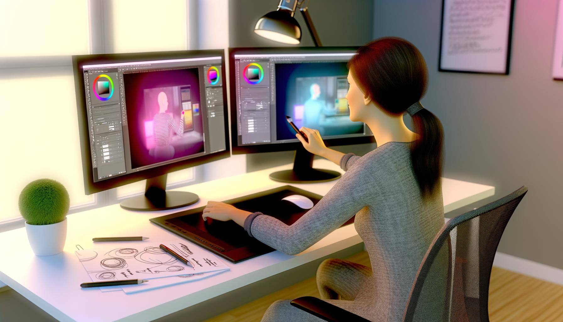 website designer designing a website